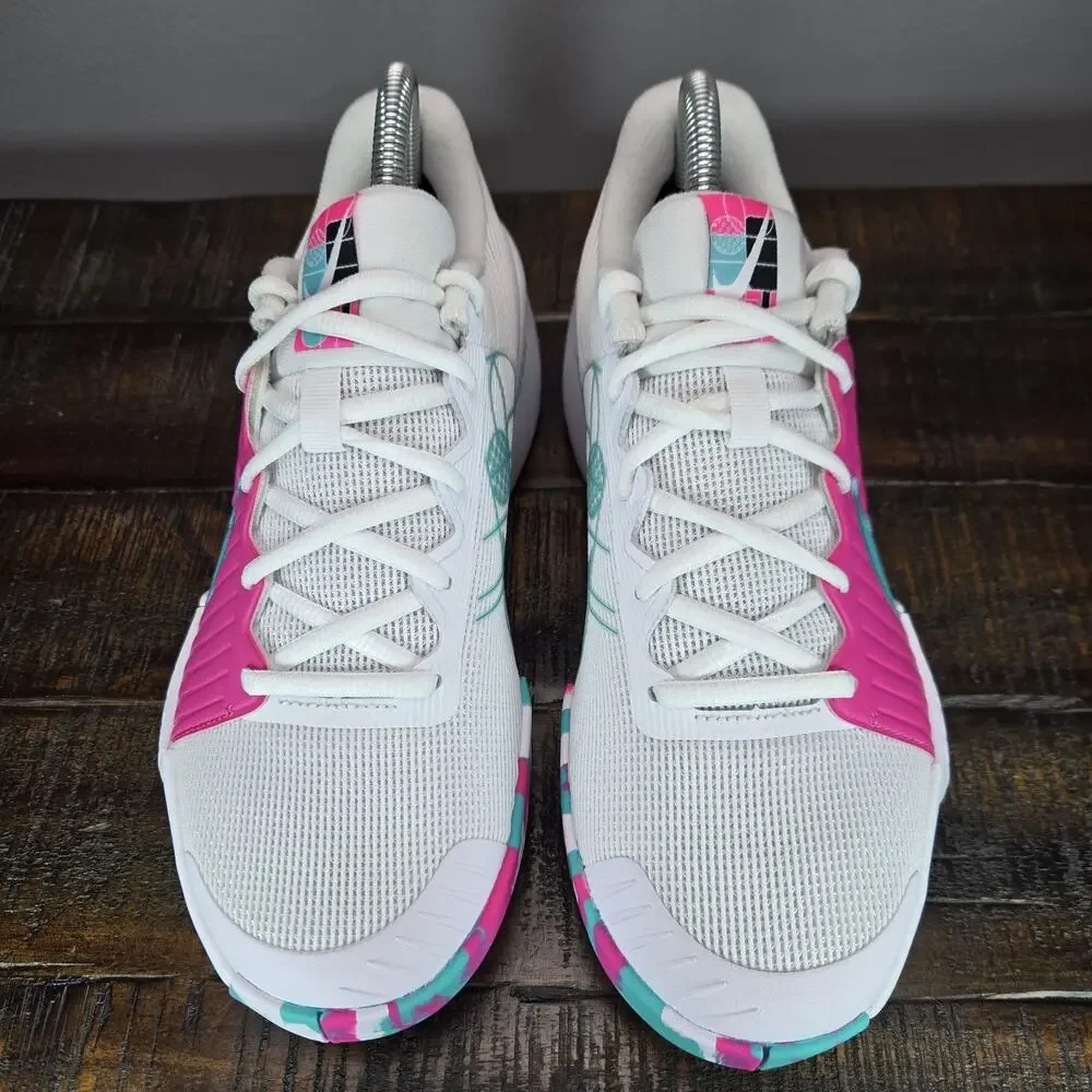 Nike Athletic Shoes White Pink Teal - Picture 2 of 12